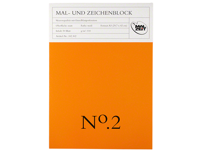 Mal- und Zeichenblock N°.2, 110 g/m², DIN A3, 50 Blatt