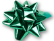 Weihnachten-Dekoration, Geschenkschleife, grün, selbstklebend