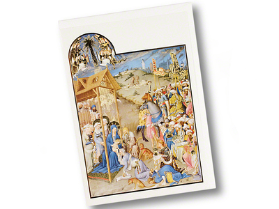 Weihnachtskarte mit Umschlag, Anbetung der Könige, 17 x 24 cm