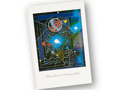 Weihnachtskarte mit Umschlag, Universum,11,7 x 17,2 cm