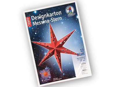 Ursus Designkarton Messina-Stern, Sternenstaub, P/12 Blatt, A4, 180g/qm