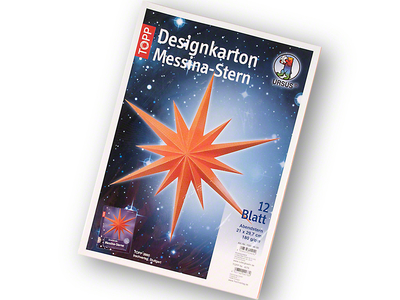 Ursus Designkarton Messina-Stern, Abendstern, P/12 Blatt, A4, 180g/qm