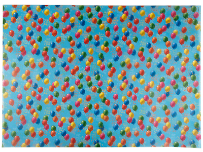 Transparentpapier, 115g/m², 50.5x70cm, 1 Bogen, "Luftballons im Himmel"