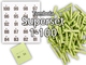 Tombola Superset Röllchenlose grün Gewinne & Aufklebenummern 1-100