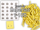 Tombola Superset Röllchenlose gelb Gewinne & Aufklebenummern 1-100