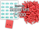 Tombola Superset Röllchenlose rot Gewinne & Aufklebenummern 1-700