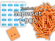 Tombola Superset Röllchenlose orange Gewinne & Aufklebenummern 1-900