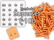 Tombola Superset Röllchenlose orange Gewinne &...