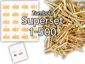 Tombola Superset Röllchenlose gold-glänzend...